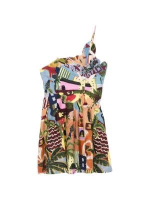 Agua By Agua Bendita Fairy Suki tie-back Floral Maxi Dress | Orange |  FARFETCH