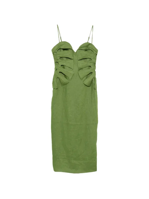 Farm Rio Monstera Leaf Maxi Dress - Green