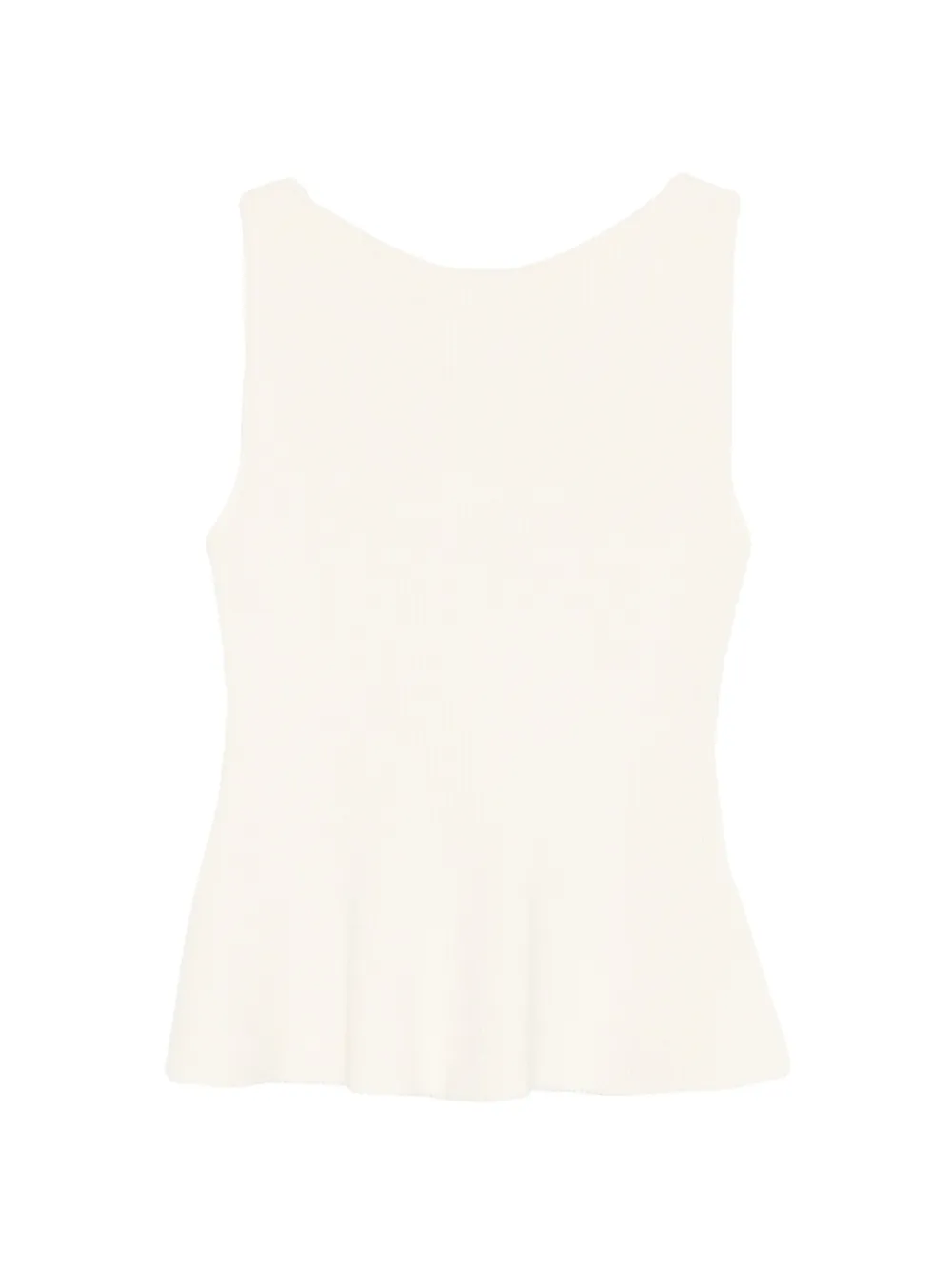 Róhe ribbed-knit peplum top - Toni neutri