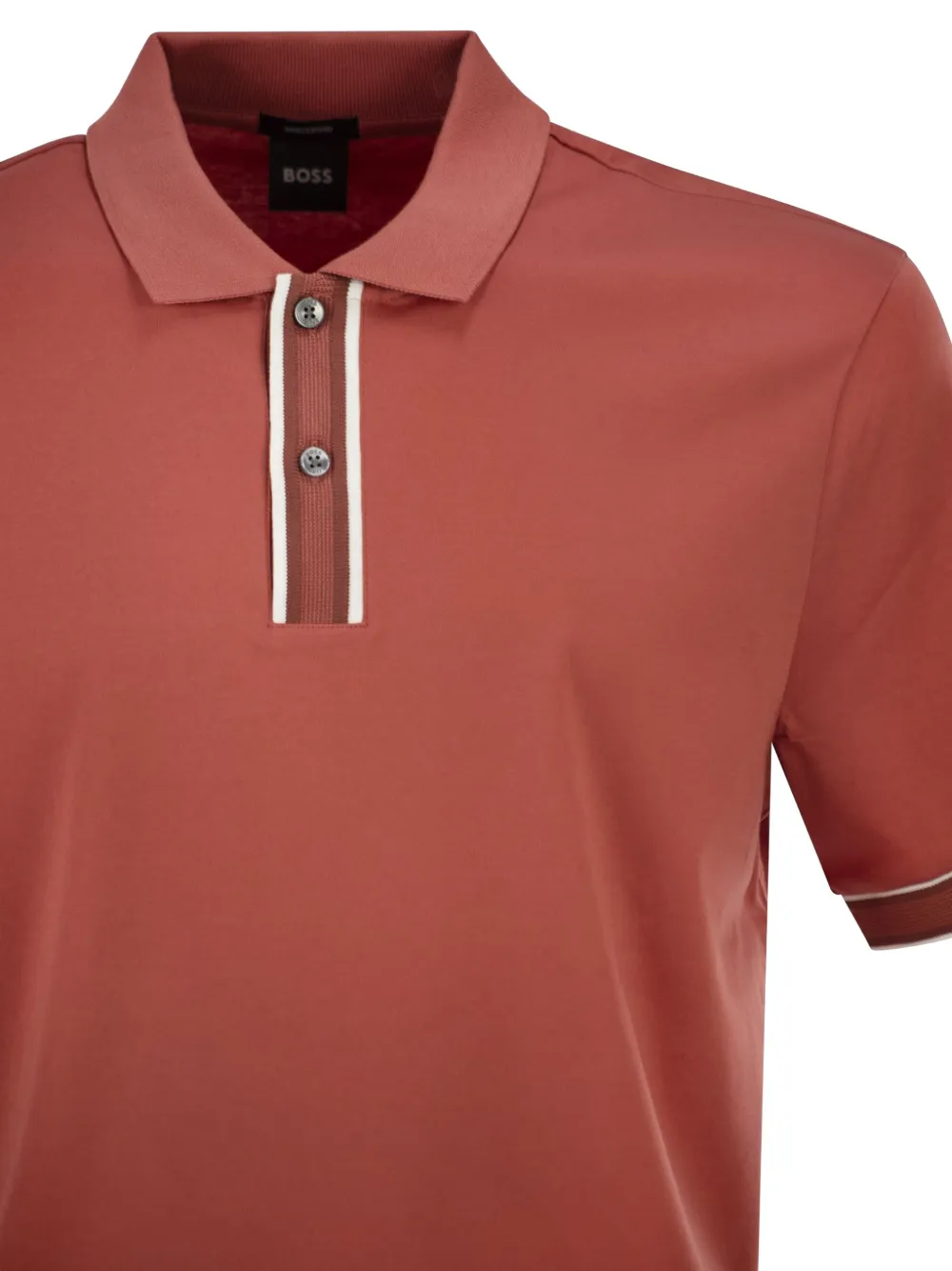 BOSS Katoenen poloshirt Oranje