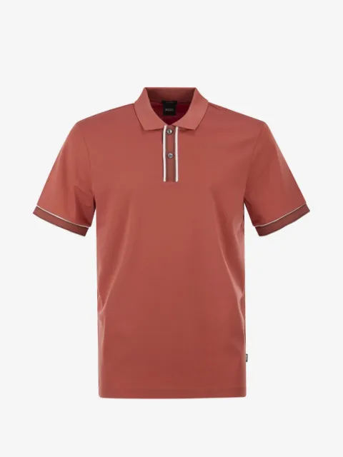 BOSS Polo in cotone con ricamo logo