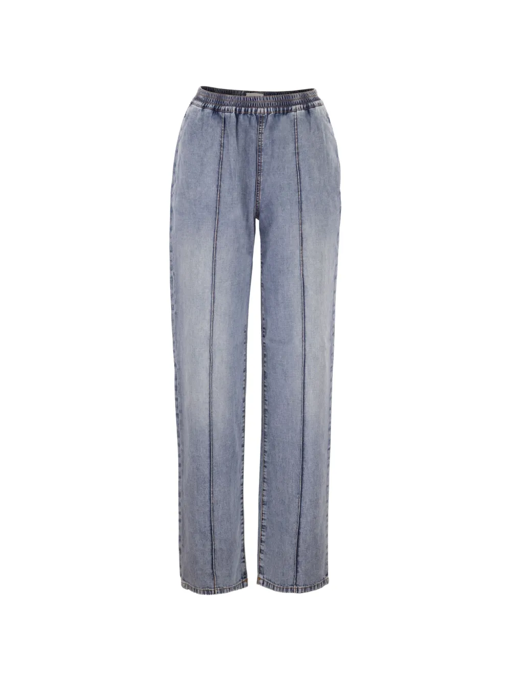 Fabiana Filippi elasticated straight-leg jeans - Blu
