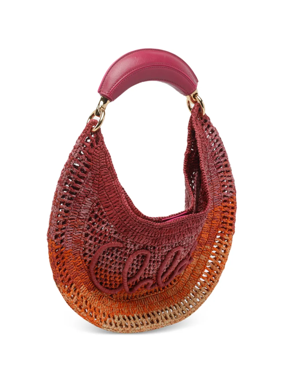 Chloé Summer Banana schoudertas met zonsondergang-effect Rood