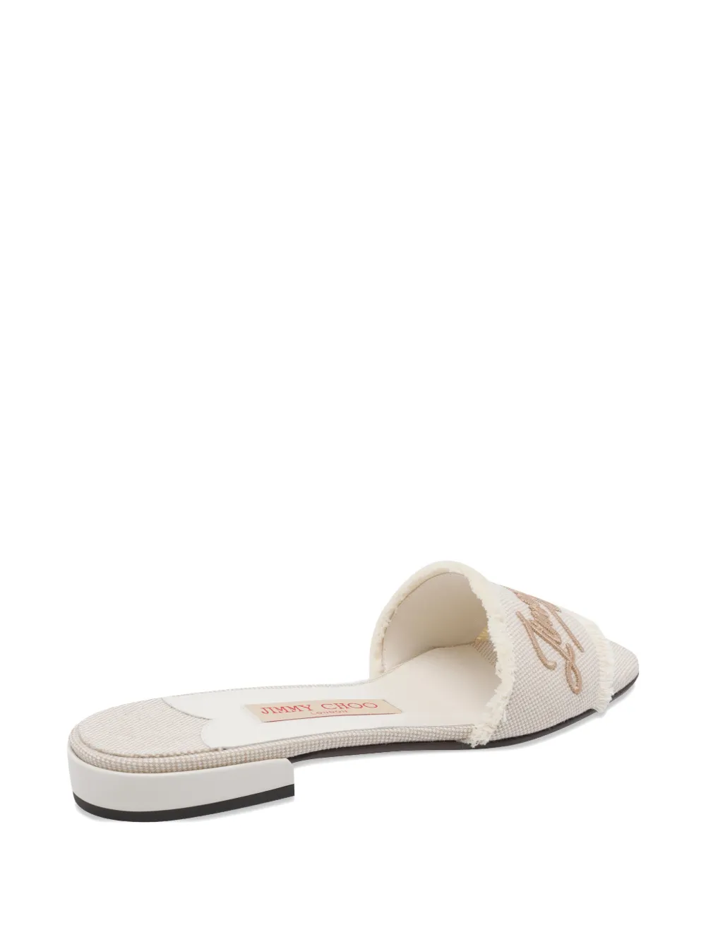 Jimmy Choo Joa sandalen met geborduurd logo Beige