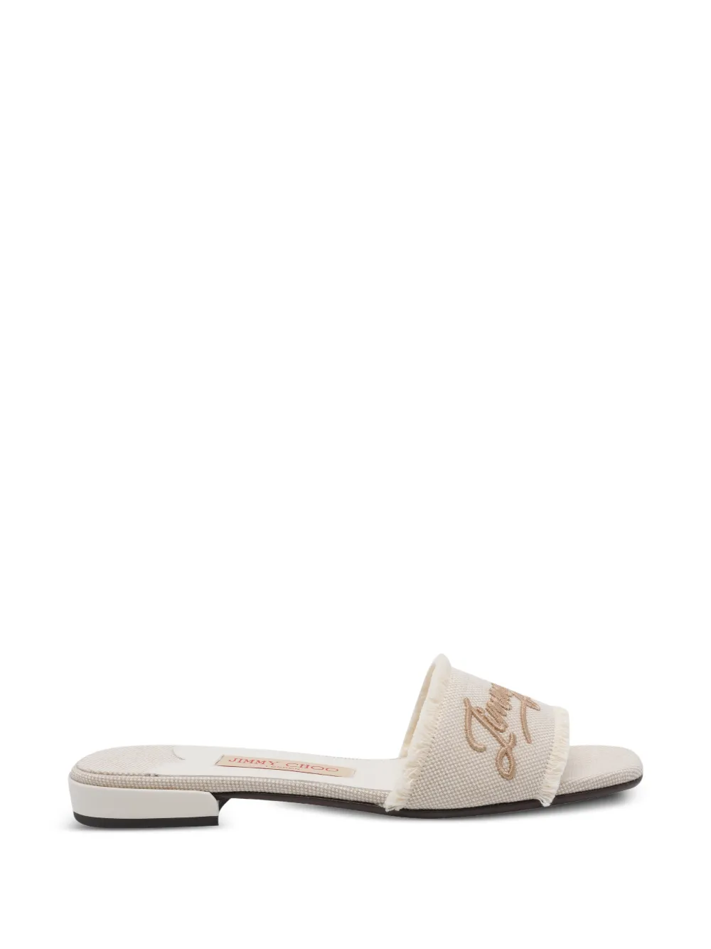 Jimmy Choo Joa sandalen met geborduurd logo Beige