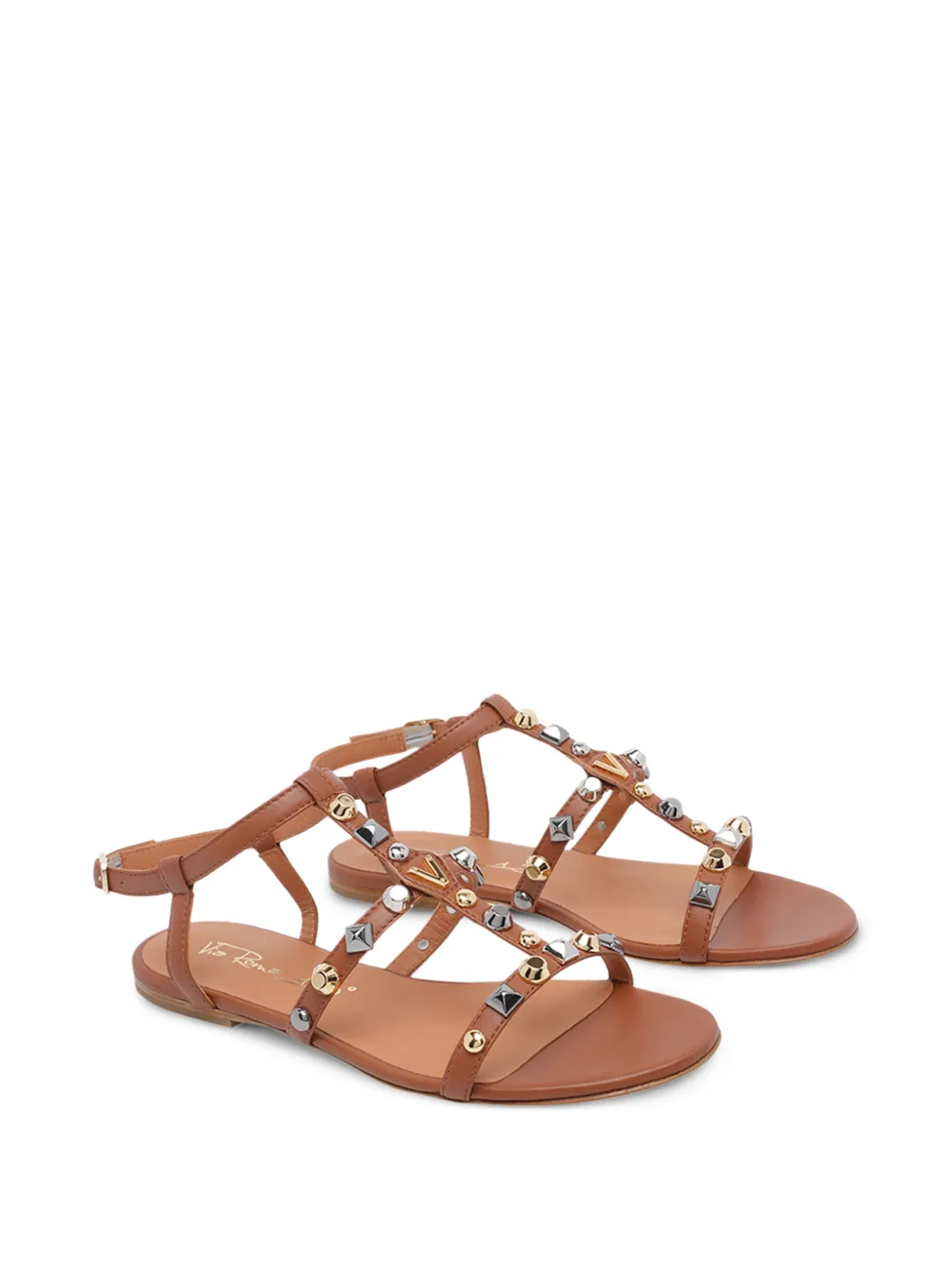 Via Roma 15 Leren sandalen Bruin