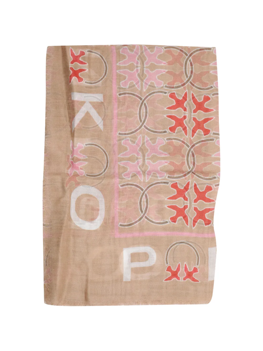 PINKO Mambo printed scarf - Nude