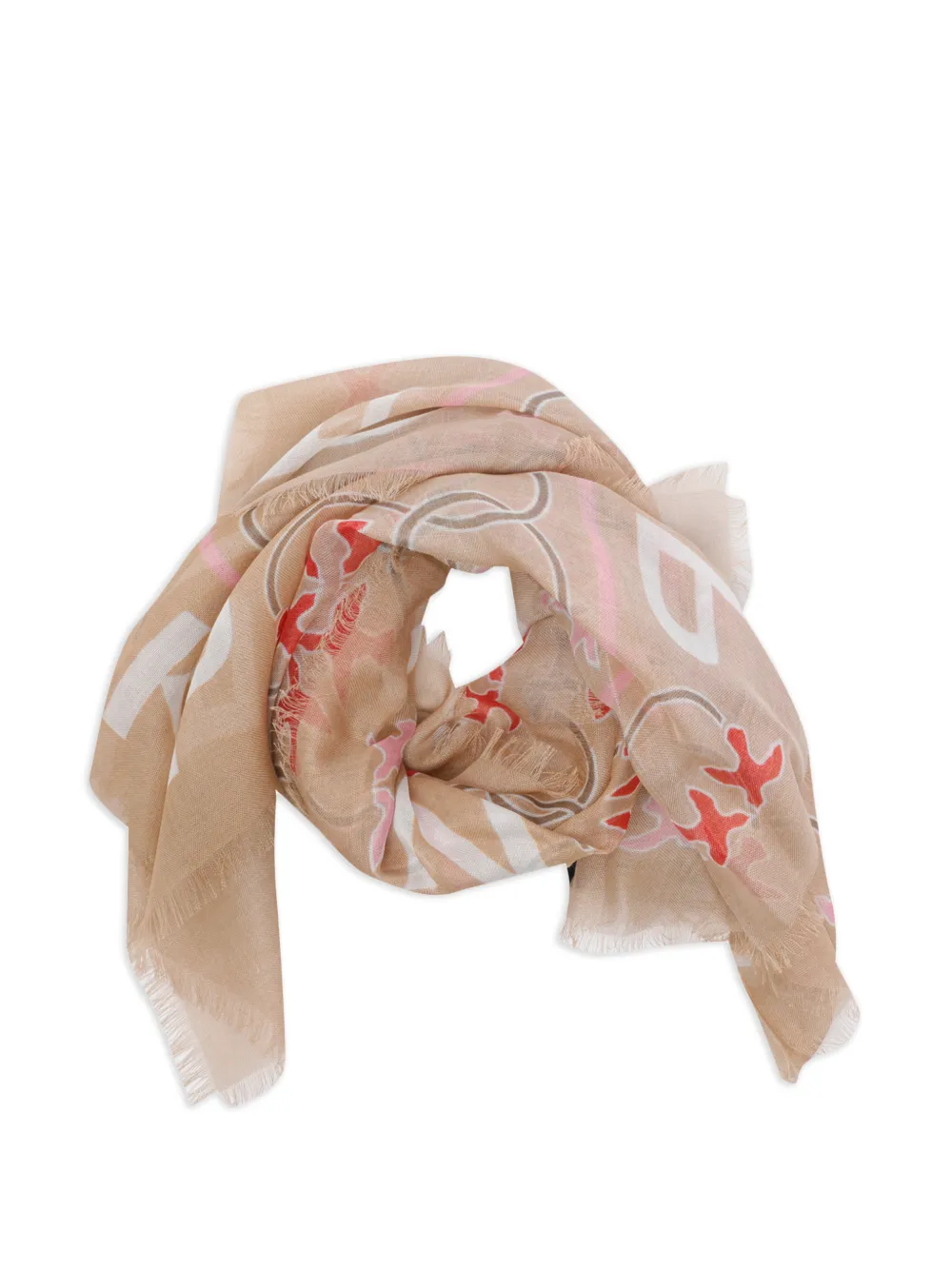 PINKO Mambo sjaal met print Beige