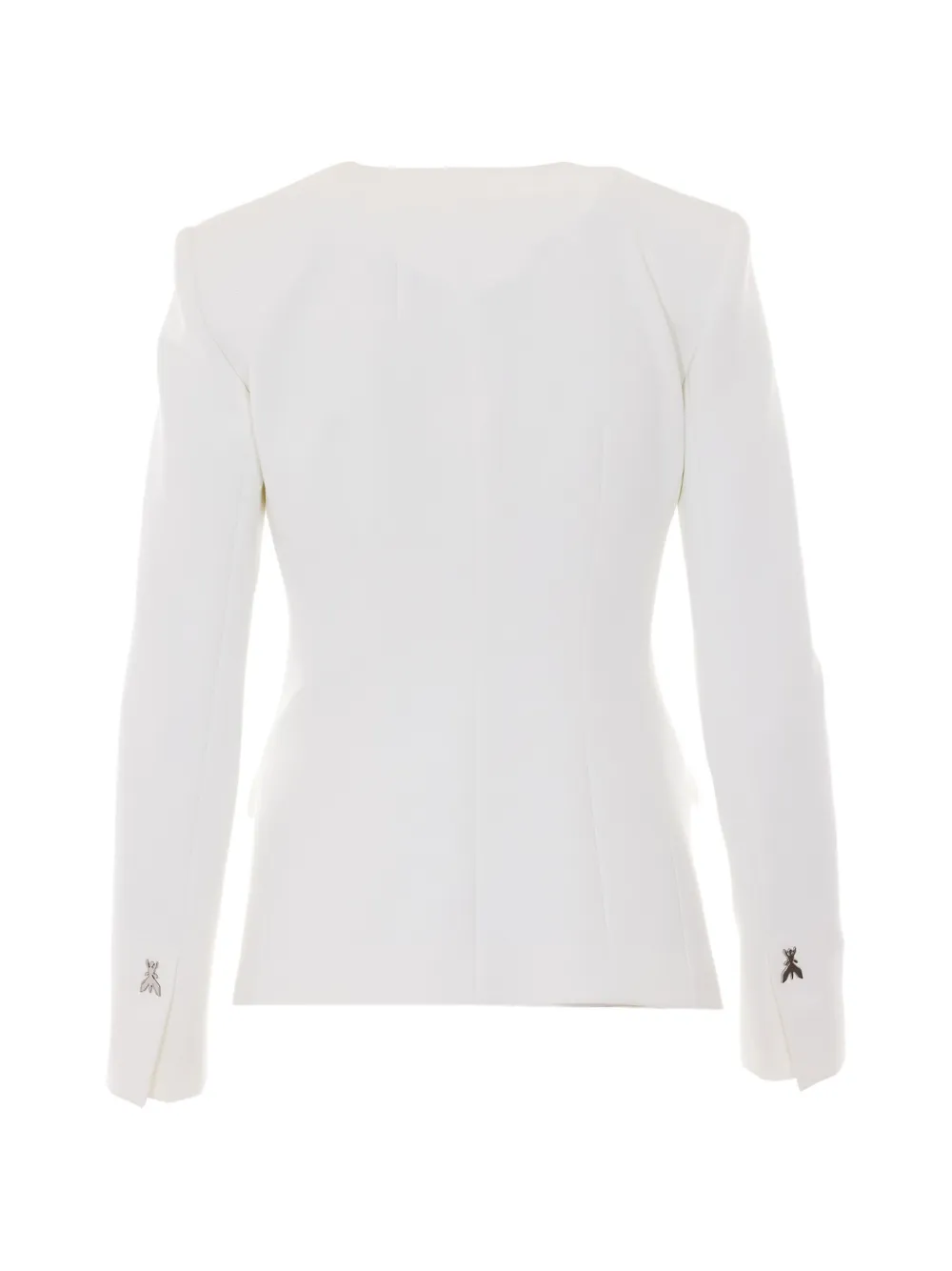 Patrizia Pepe Blazer met enkele rij knopen en V-hals Wit