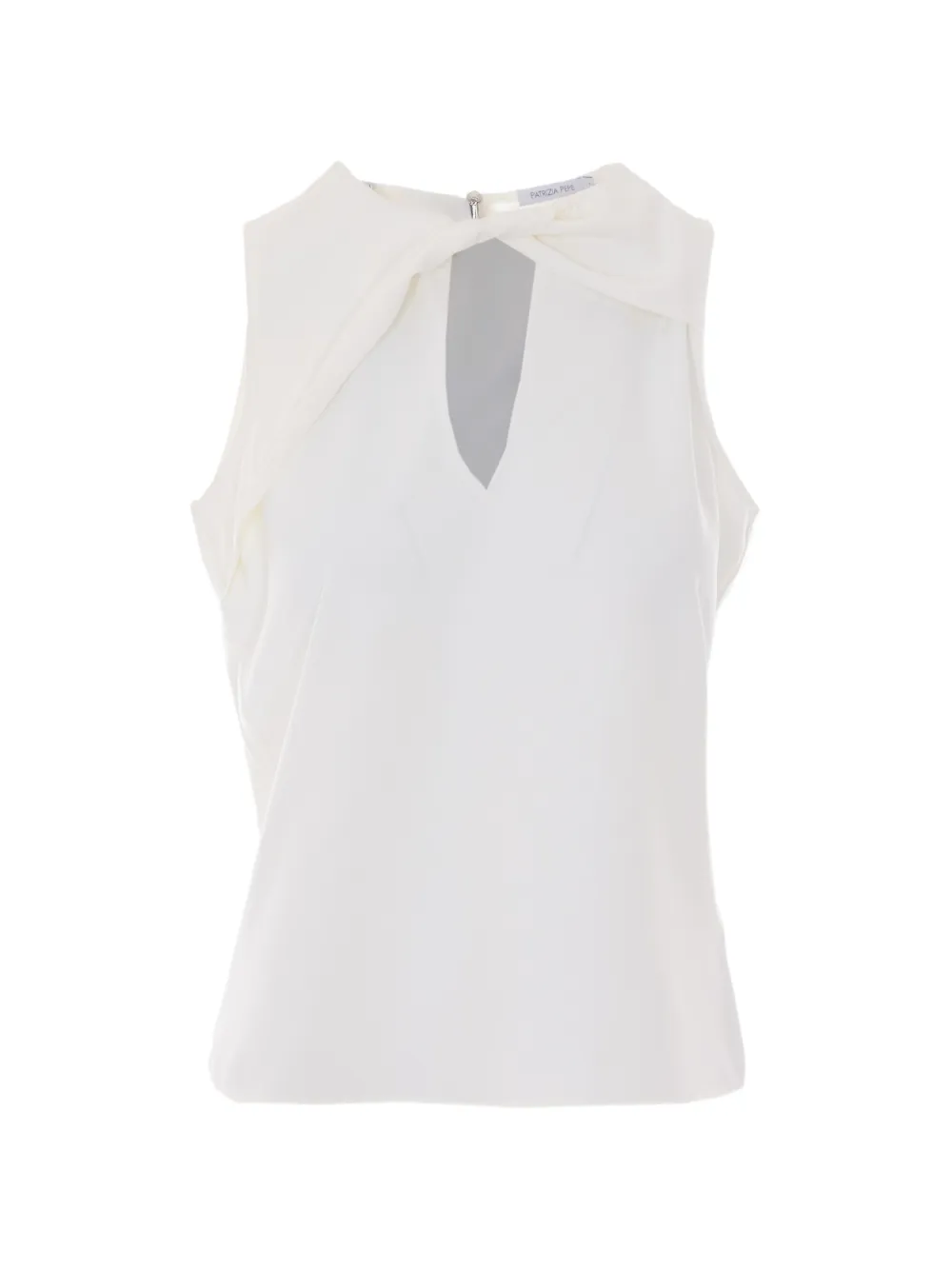 Patrizia Pepe twist-detail V-neck tank top - Toni neutri