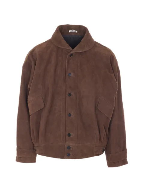 Auralee button-up suede jacket