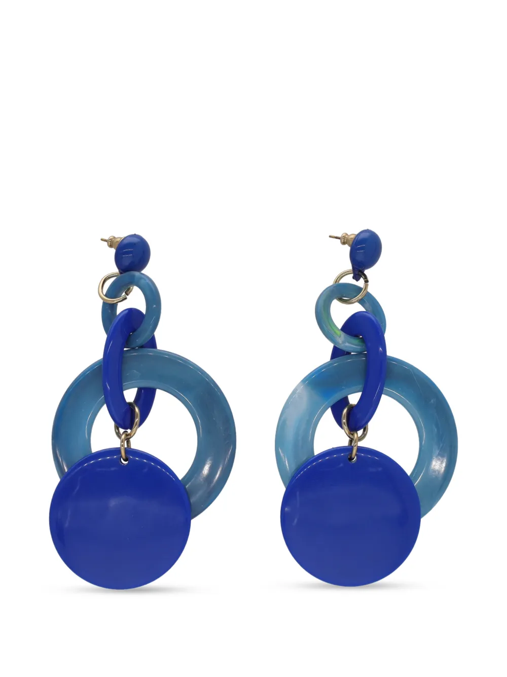 Enrico Coveri Vintage circle earrings - Blu