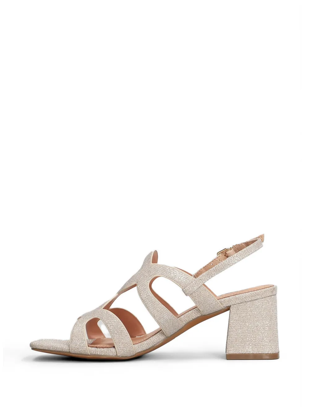 Bibi Lou glitter-effect cut-out sandals Beige