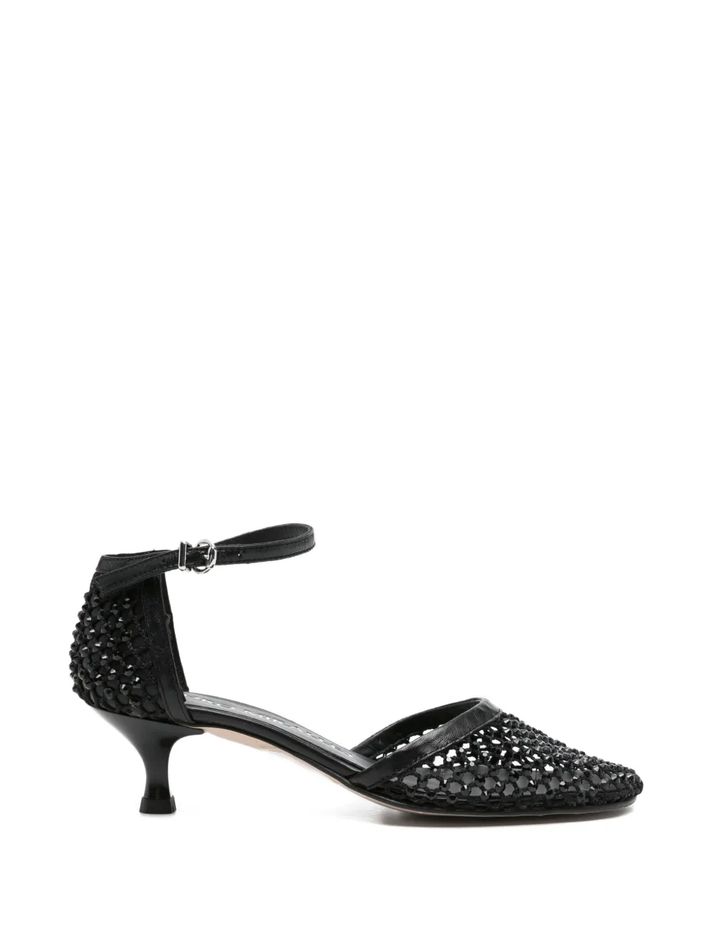Pedro Miralles Viana crystal-embellished mesh pumps - Nero