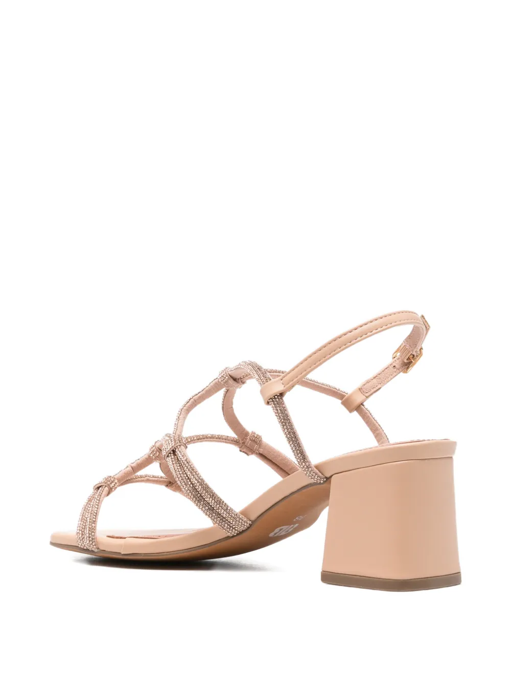Bibi Lou Quail crystal-embellished caged sandals Beige