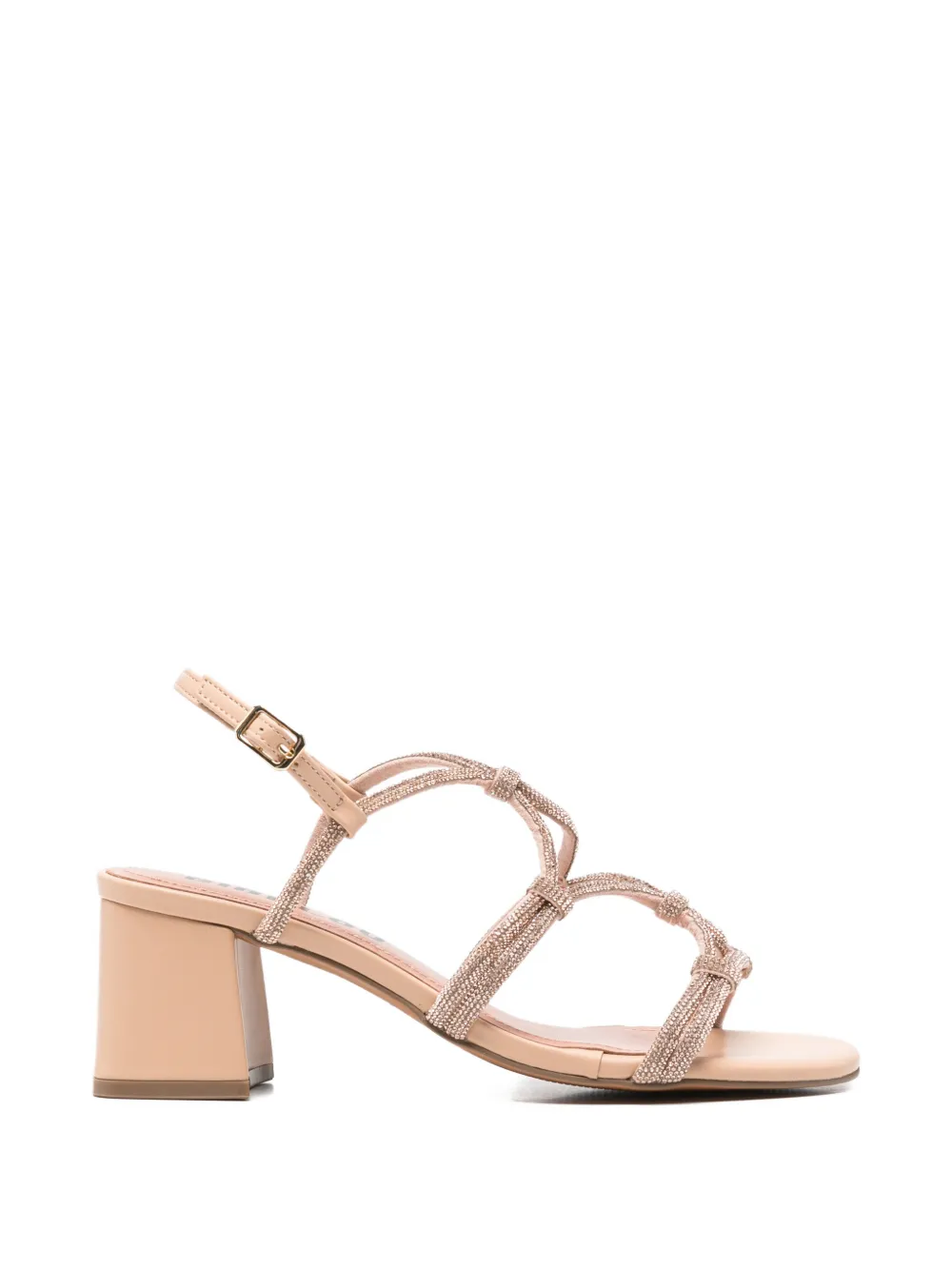 Bibi Lou Quail crystal-embellished caged sandals Beige