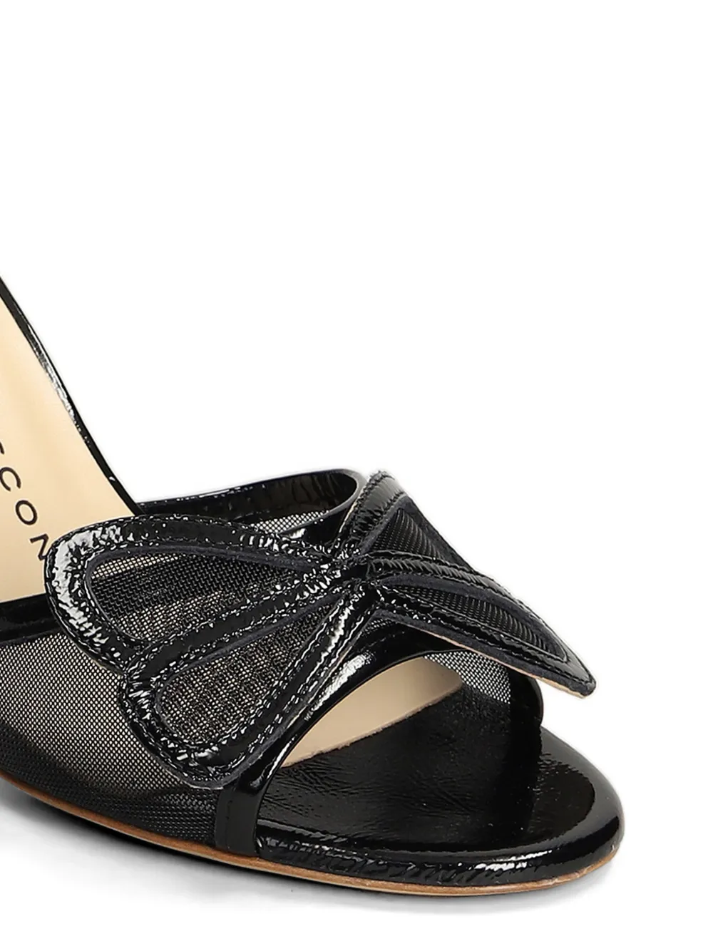 Fabio Rusconi bow-detail mesh mules Zwart