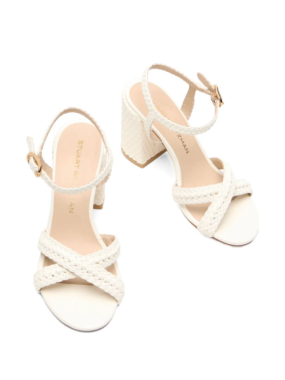 Stuart Weitzman Alyssa interwoven sandals Beige