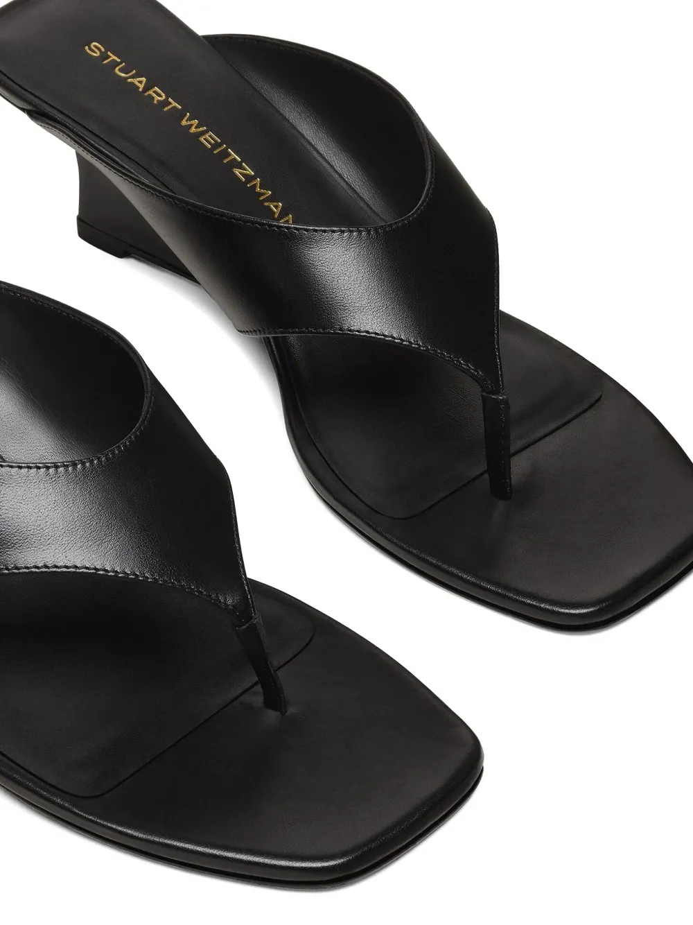 Stuart Weitzman Vinnie sandalen met sleehak Zwart