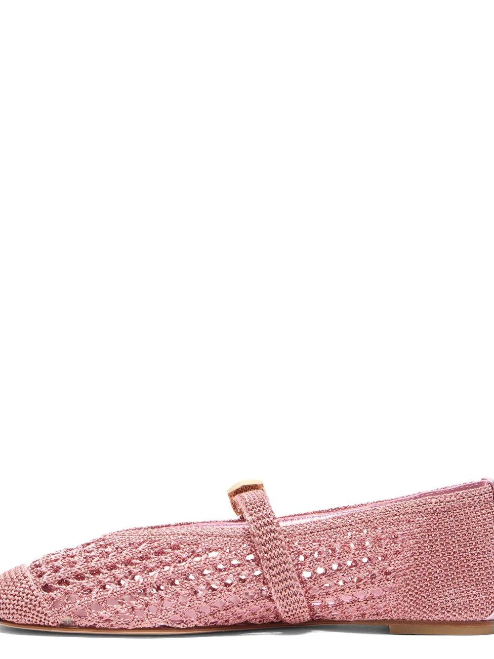 Stuart Weitzman Leora gehaakte ballerina's Roze