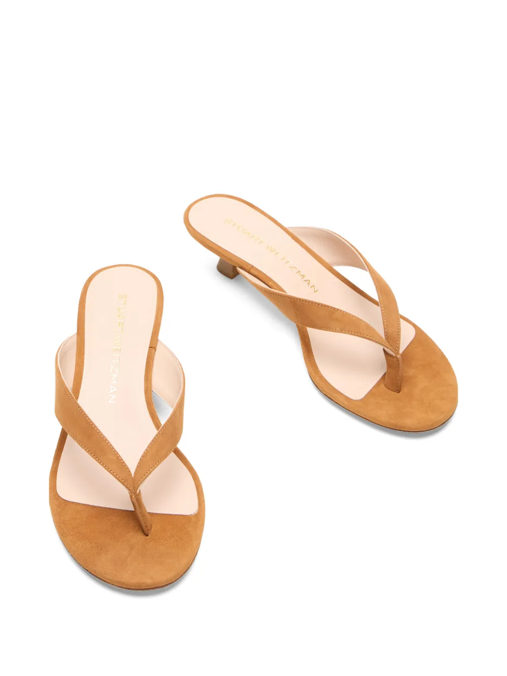 Stuart Weitzman Rio Sleek sandalen met amandelvormige neus Beige