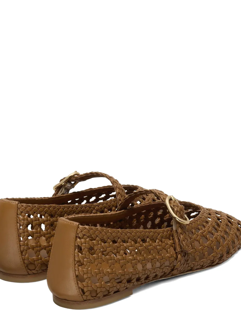 Stuart Weitzman Prima geweven loafers Bruin