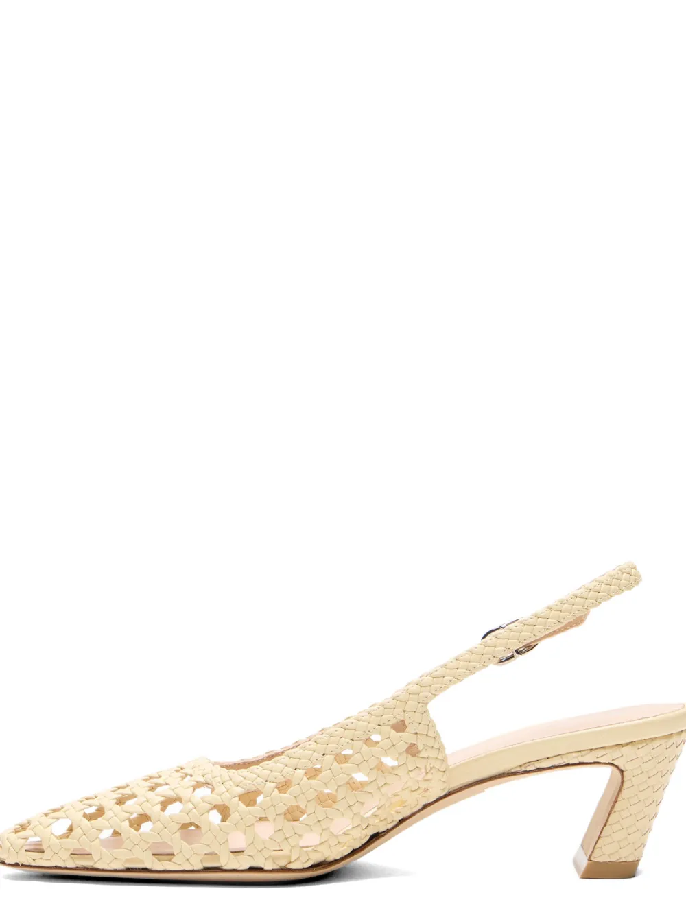 Stuart Weitzman Stassi geweven slingback pumps Beige