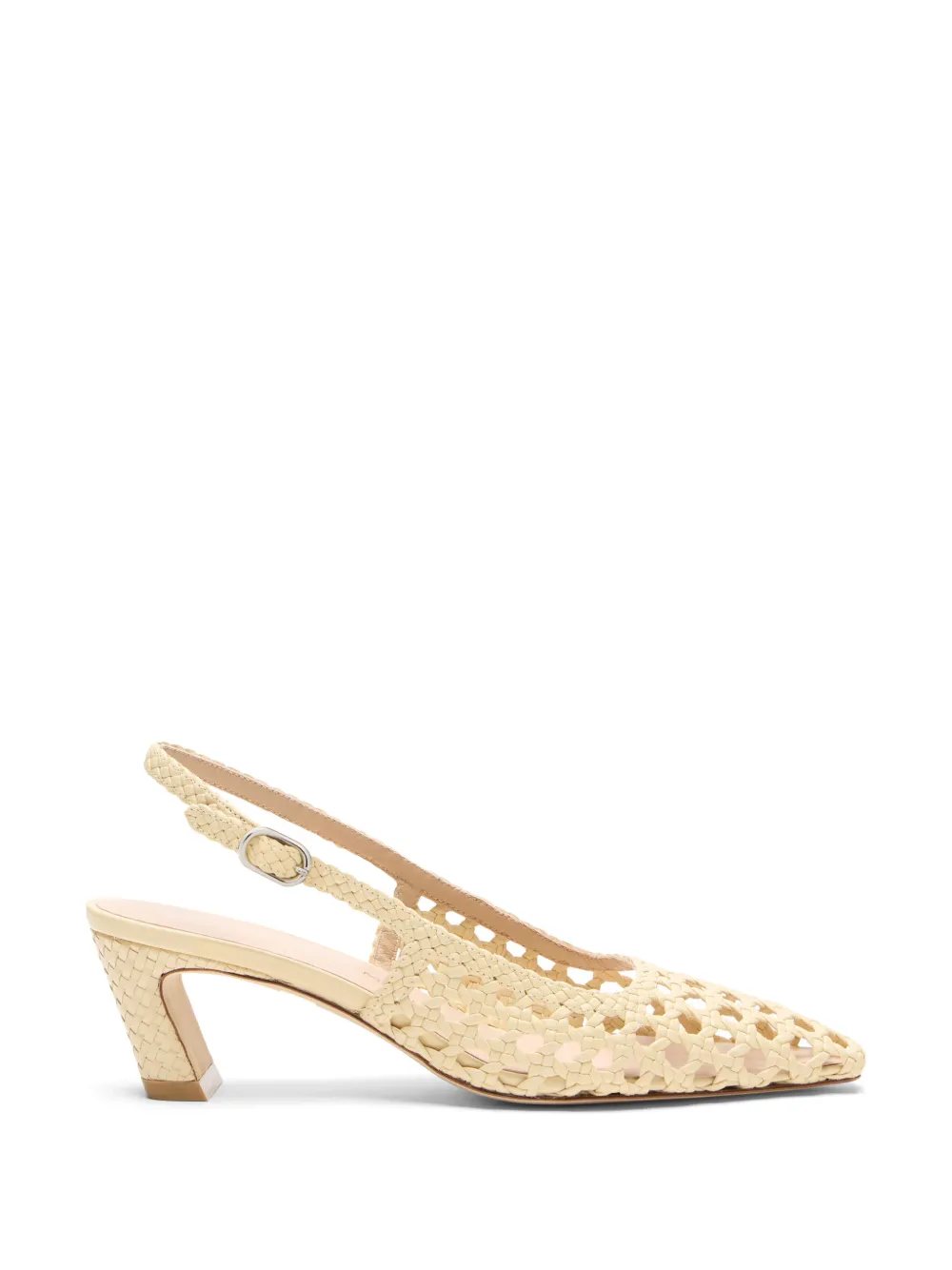 Stuart Weitzman Stassi geweven slingback pumps Beige