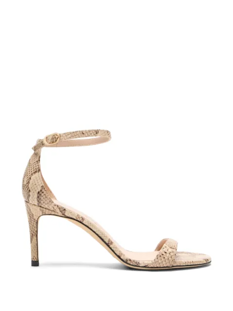 Stuart Weitzman Nudist II snakeskin-effect sandals