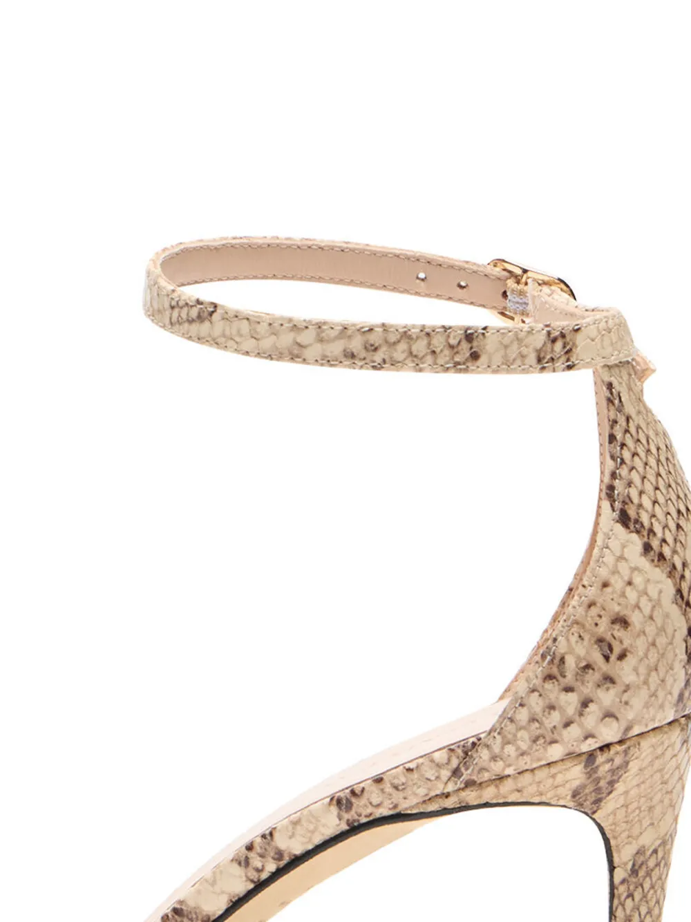 Stuart Weitzman Nudist II sandalen met slangen-effect Beige