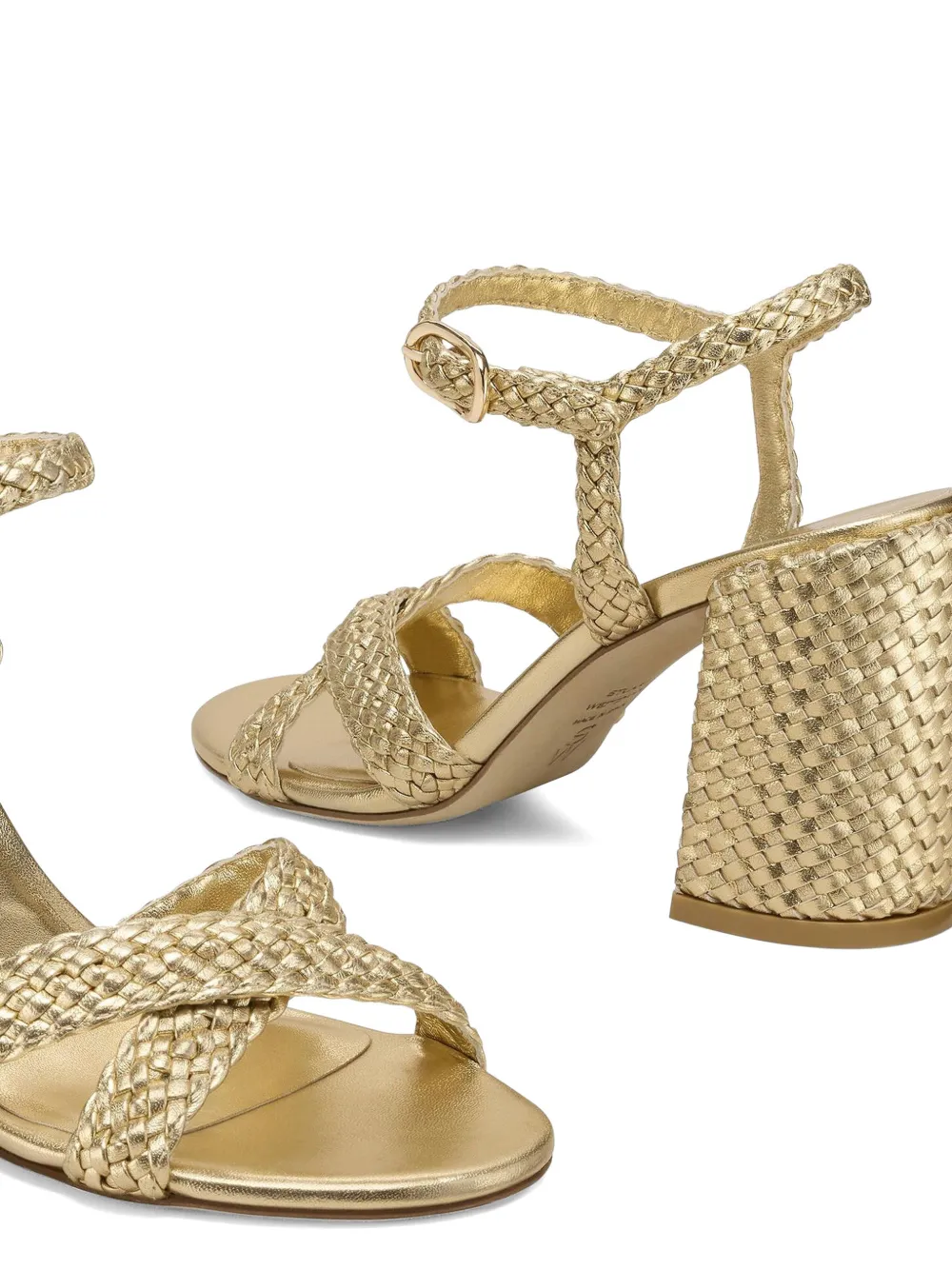 Stuart Weitzman Alyssa geweven sandalen Goud