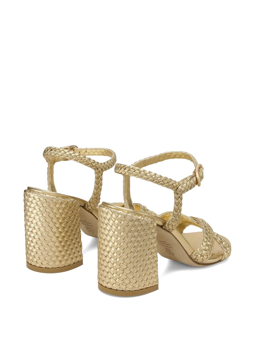 Stuart Weitzman Alyssa geweven sandalen Goud