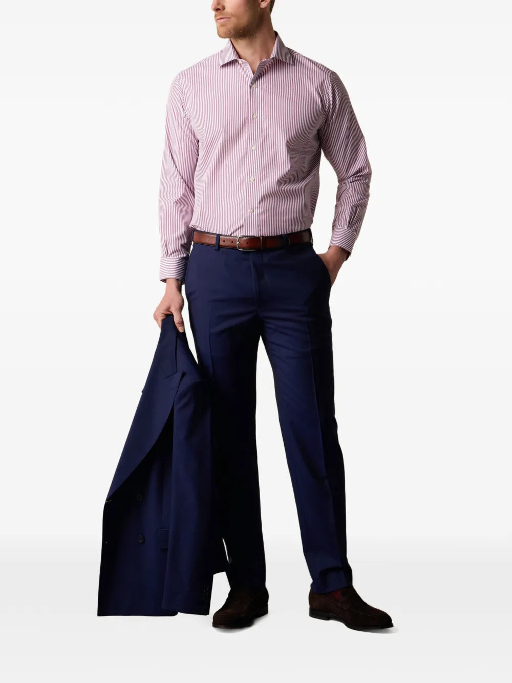 Brooks Brothers Gestreept overhemd Paars