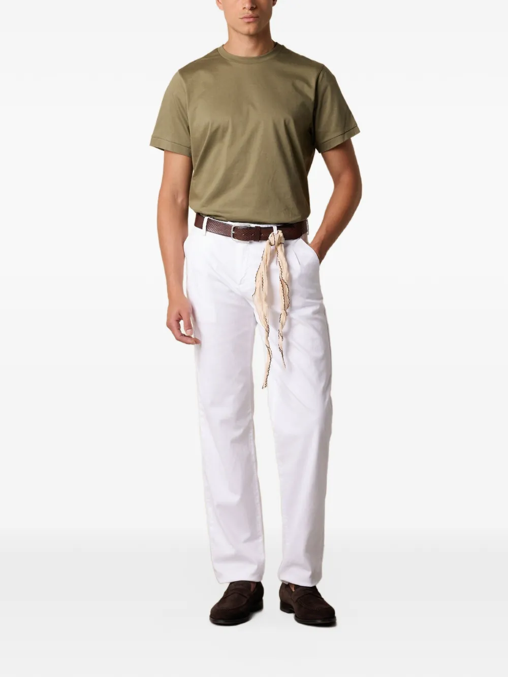 Brooks Brothers Katoenen T-shirt met geborduurd logo Groen