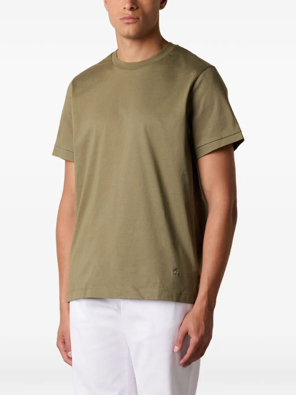 Brooks Brothers logo-embroidered cotton T-shirt - Verde