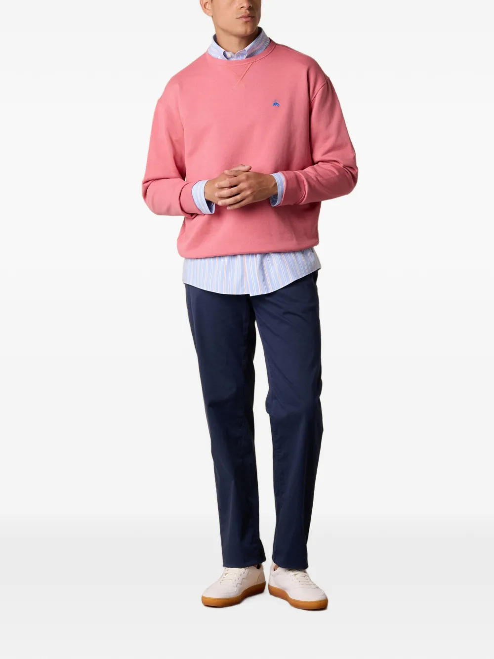 Brooks Brothers Sweater met geborduurd logo Roze