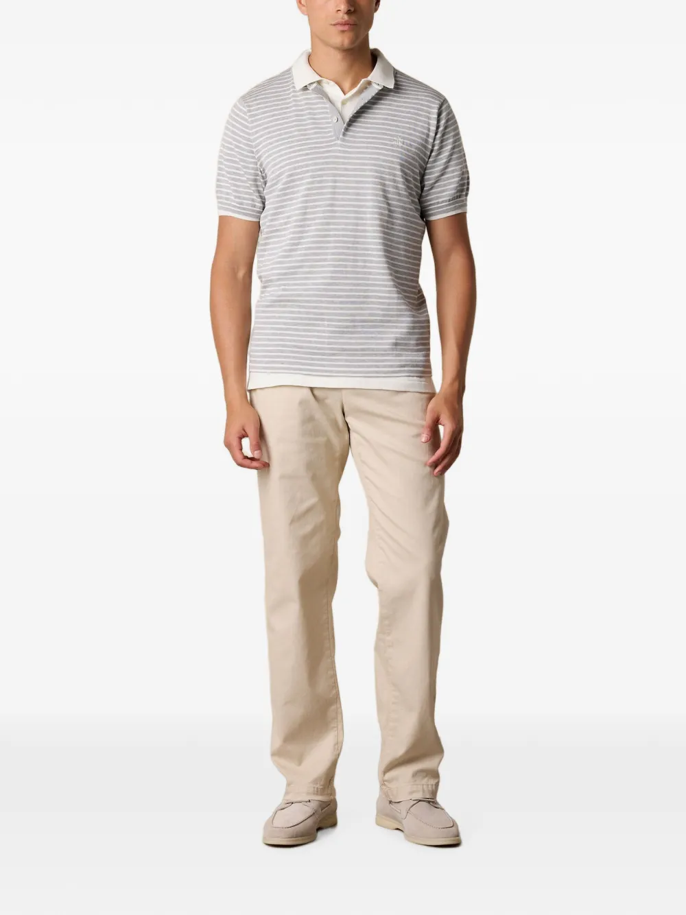 Brooks Brothers Gestreept poloshirt Grijs