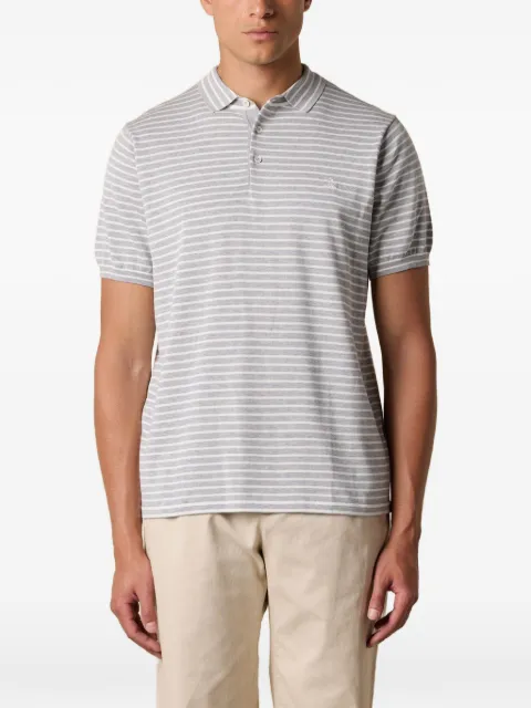 Brooks Brothers logo-embroidered striped polo shirt