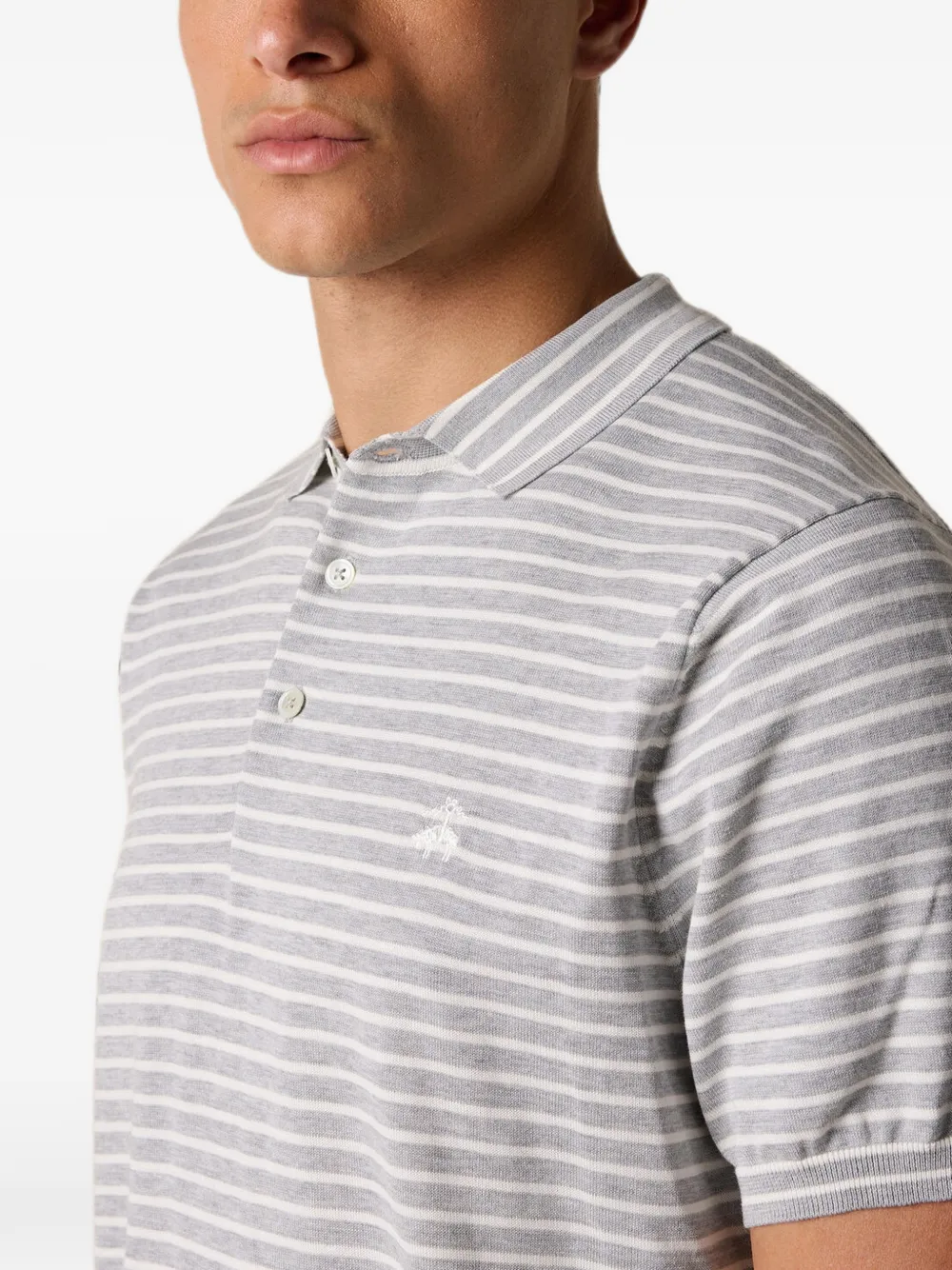 Brooks Brothers Gestreept poloshirt Grijs