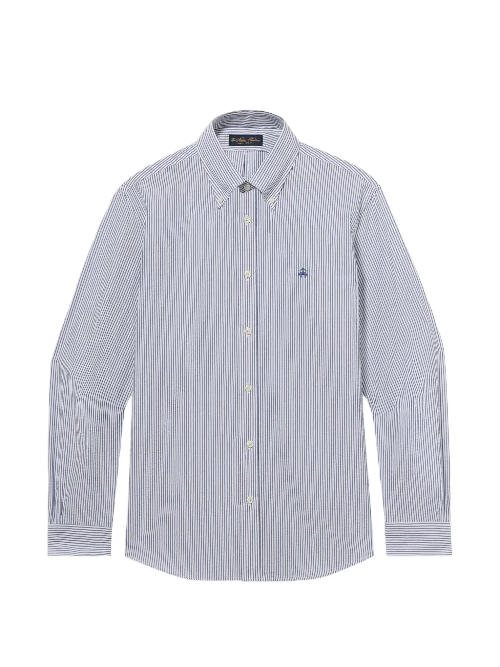 Brooks Brothers logo-embroidered button-down shirt - Blau