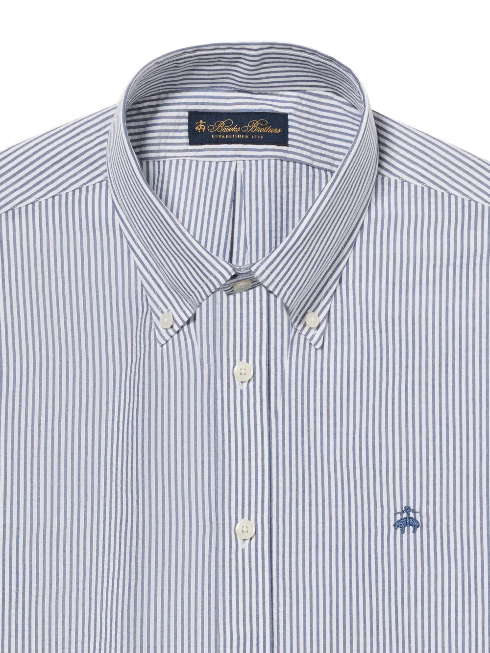 Brooks Brothers Overhemd met geborduurd logo Blauw