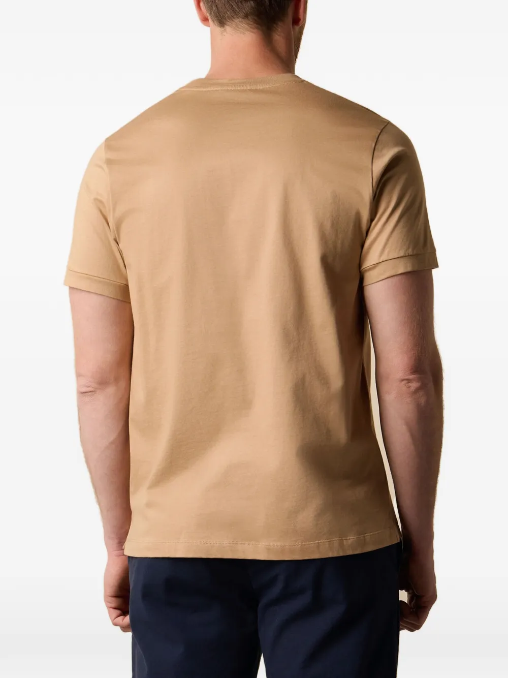 Brooks Brothers Katoenen T-shirt met geborduurd logo Beige