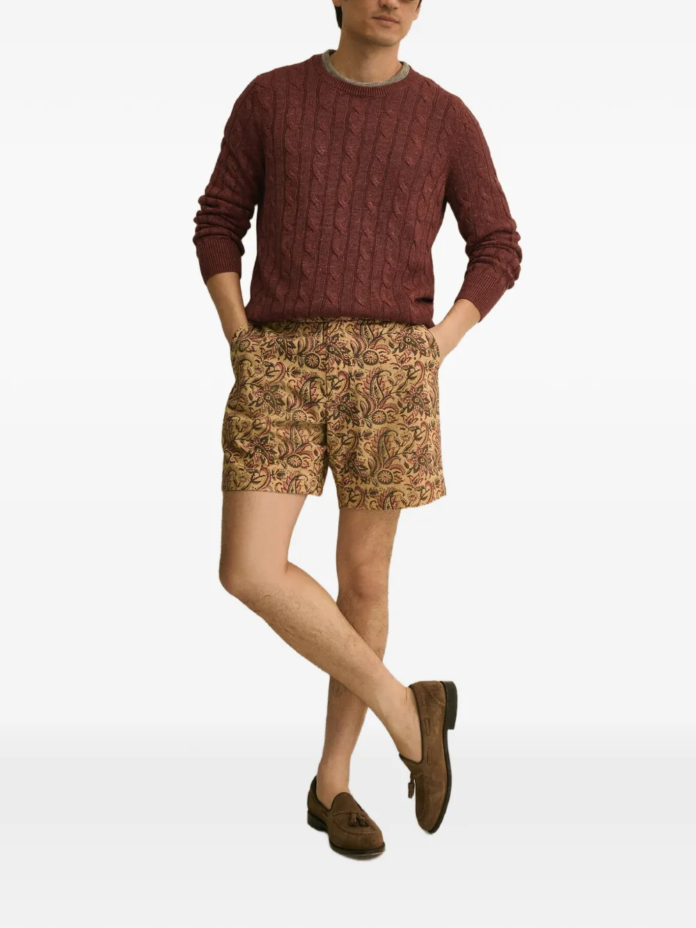 Brooks Brothers Shorts met paisley-print Beige