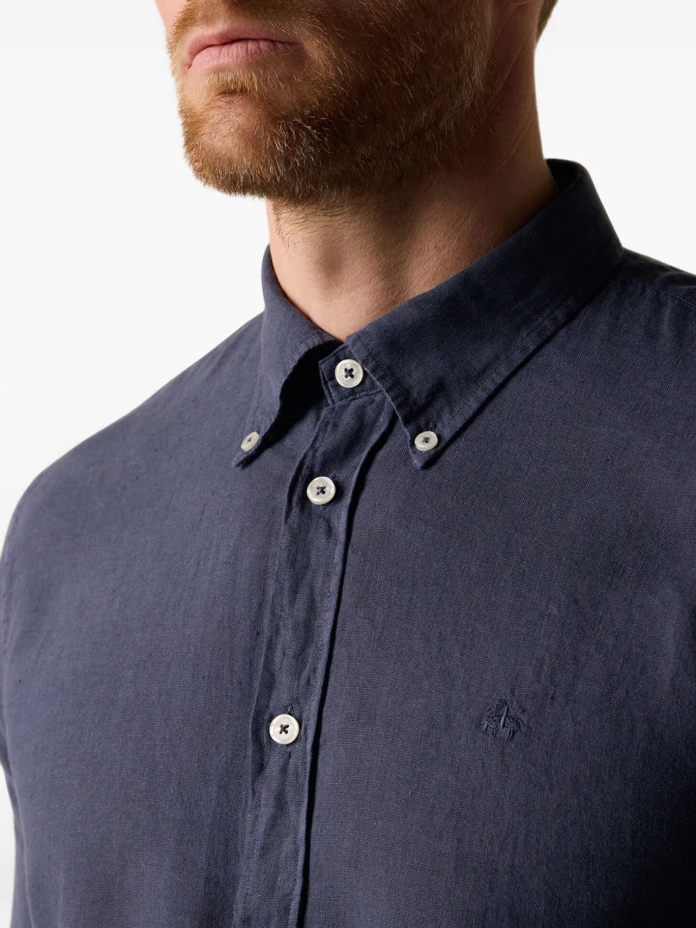 Brooks Brothers Overhemd met geborduurd logo Blauw