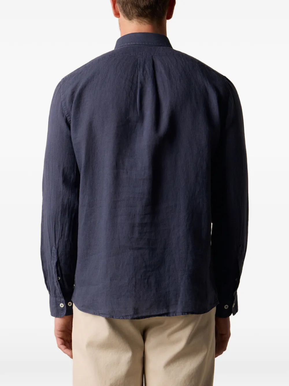 Brooks Brothers Overhemd met geborduurd logo Blauw
