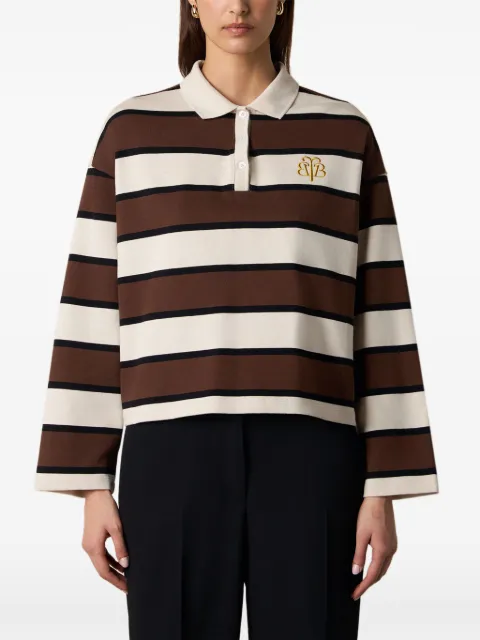 Brooks Brothers logo-embroidered striped polo shirt