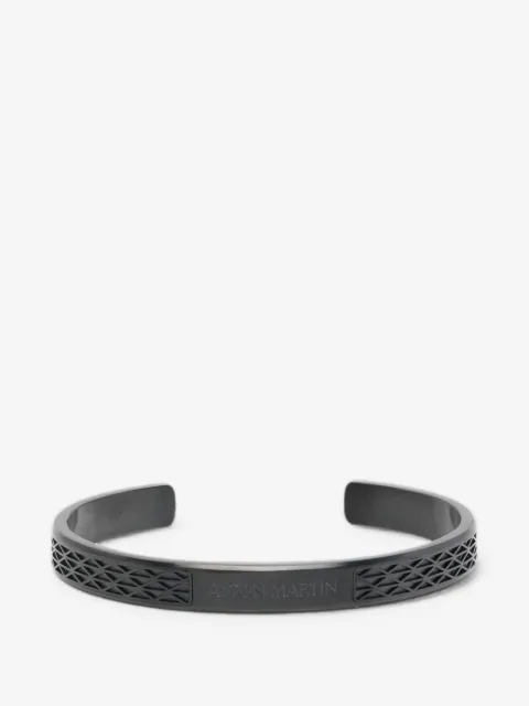 Aston Martin Watches engraved-logo cuff bracelet