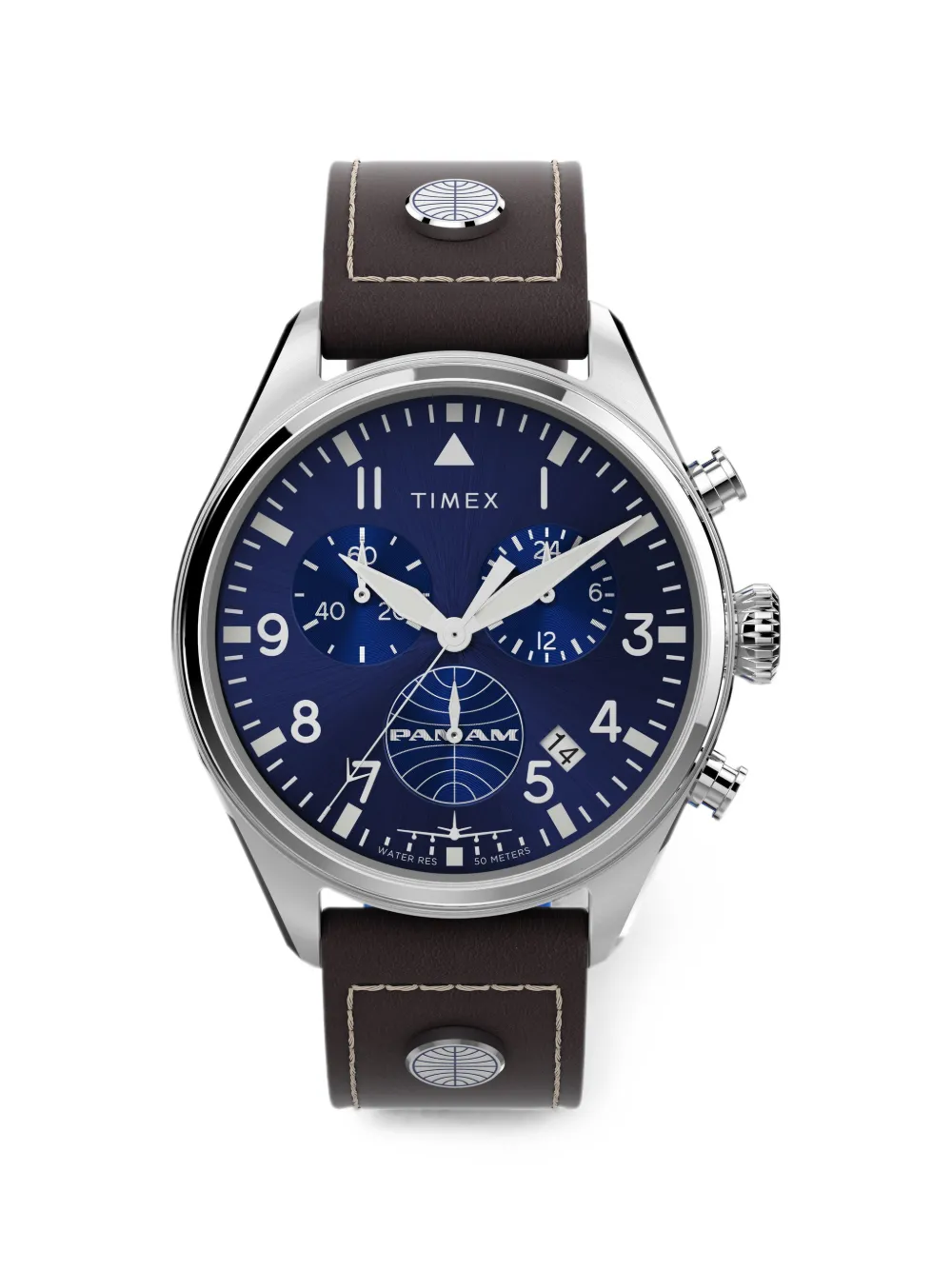 TIMEX x Pan Am 42mm chronograph watch - Blu