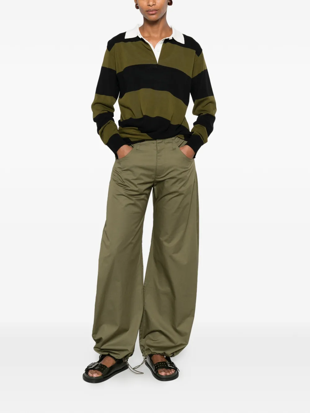  Eb Denim Pantalones Isla Cinch Con Bolsillo - Verde 