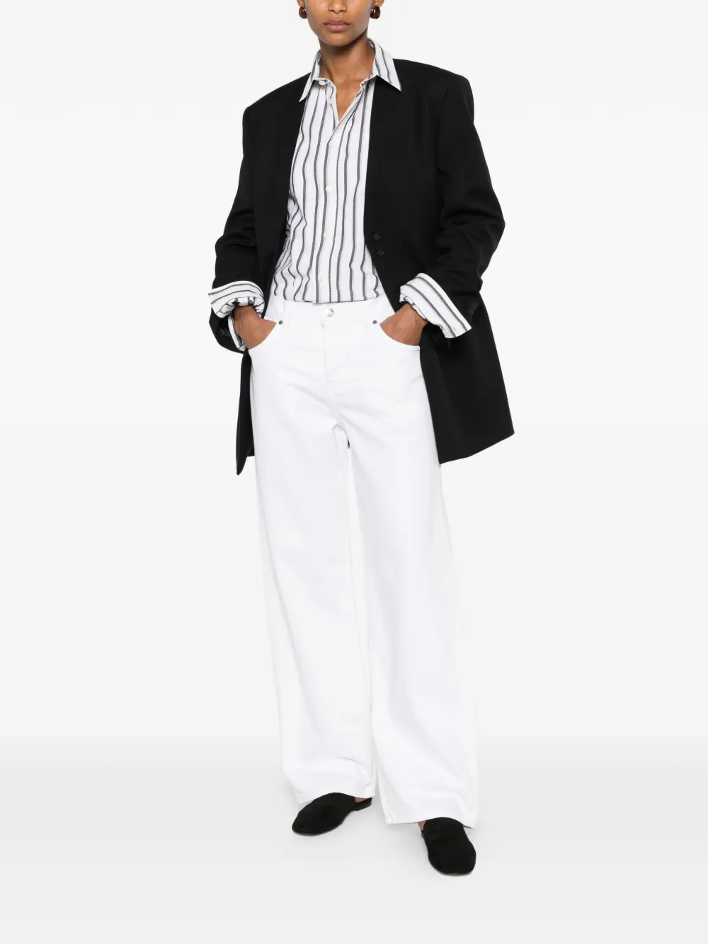  Eb Denim Vaqueros Estilo Baggy Con Trabillas - Blanco 